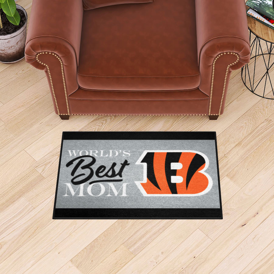 Cincinnati Bengals 20 x 30 WORLDS BEST MOM Floor Mat