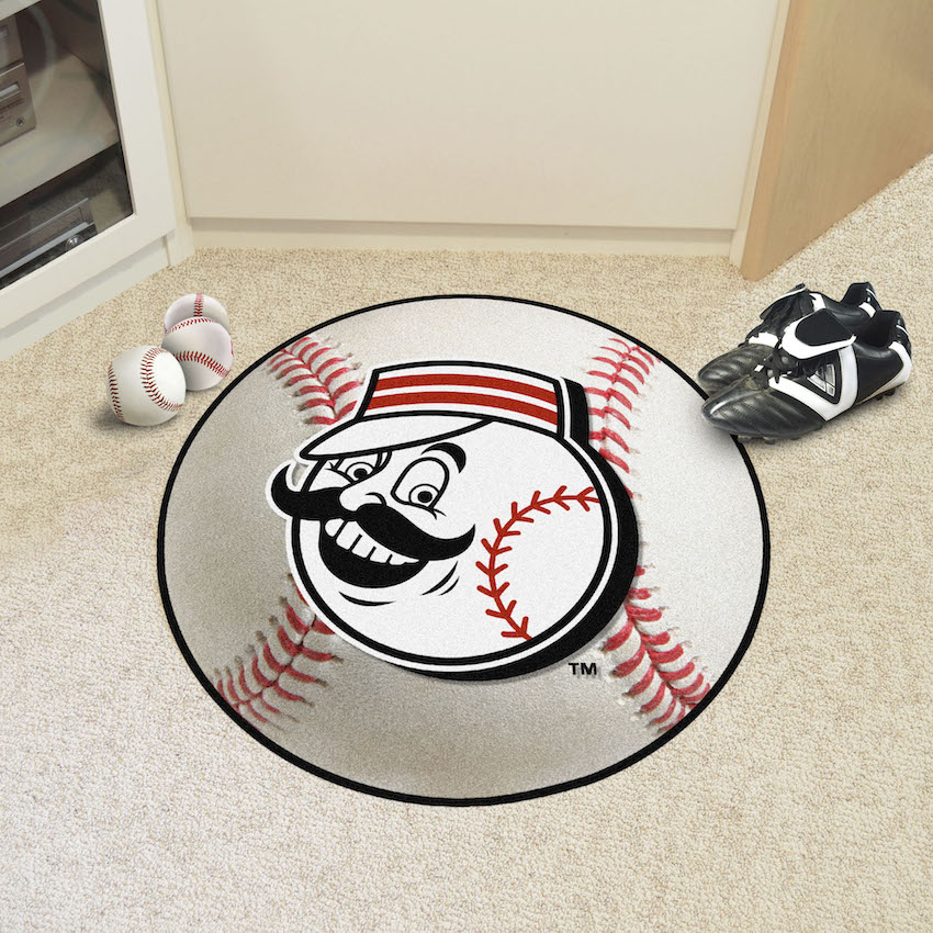 Cincinnati Reds ALT LOGO Round Baseball Mat