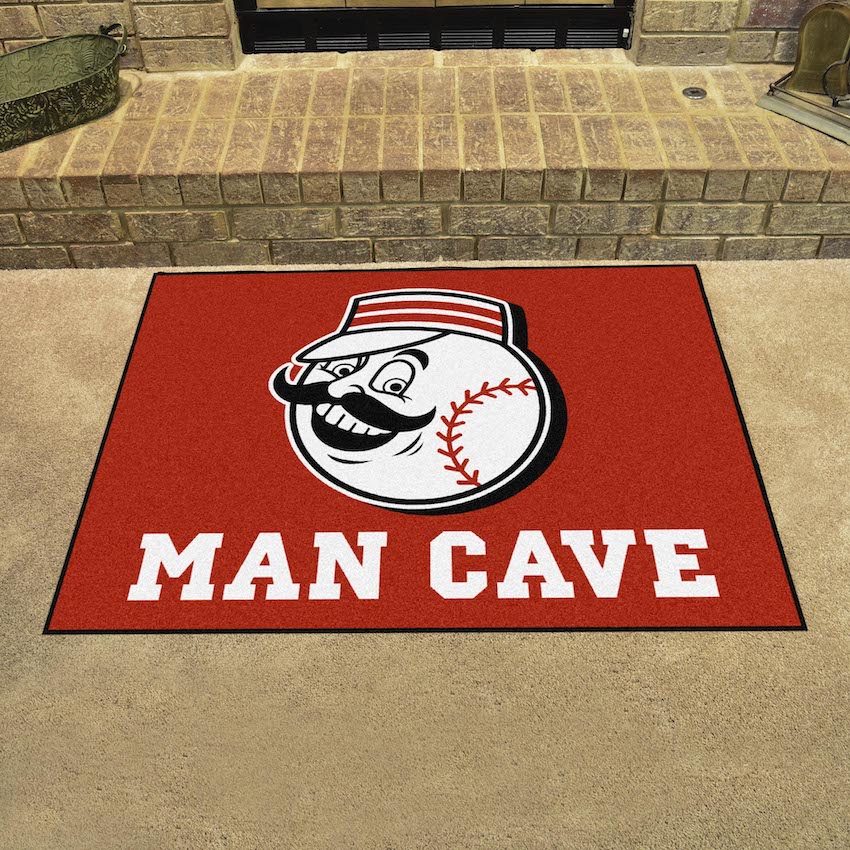 Cincinnati Reds ALT LOGO ALL STAR 34 x 45 MAN CAVE Floor Mat