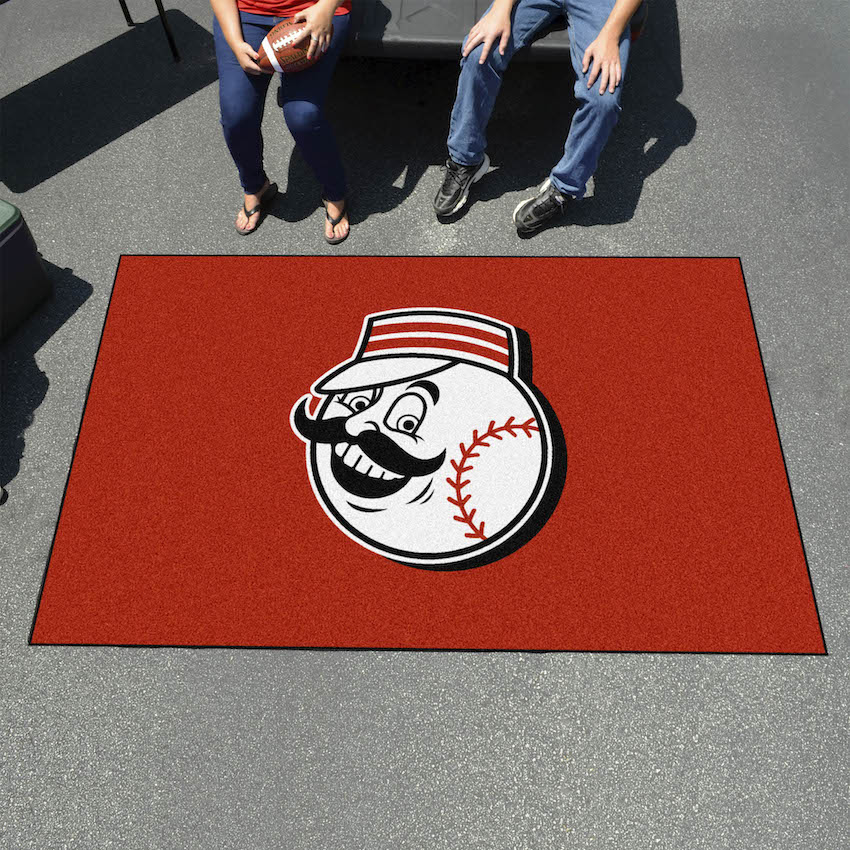 Cincinnati Reds ALT LOGO UTILI-MAT 60 x 96 Rug