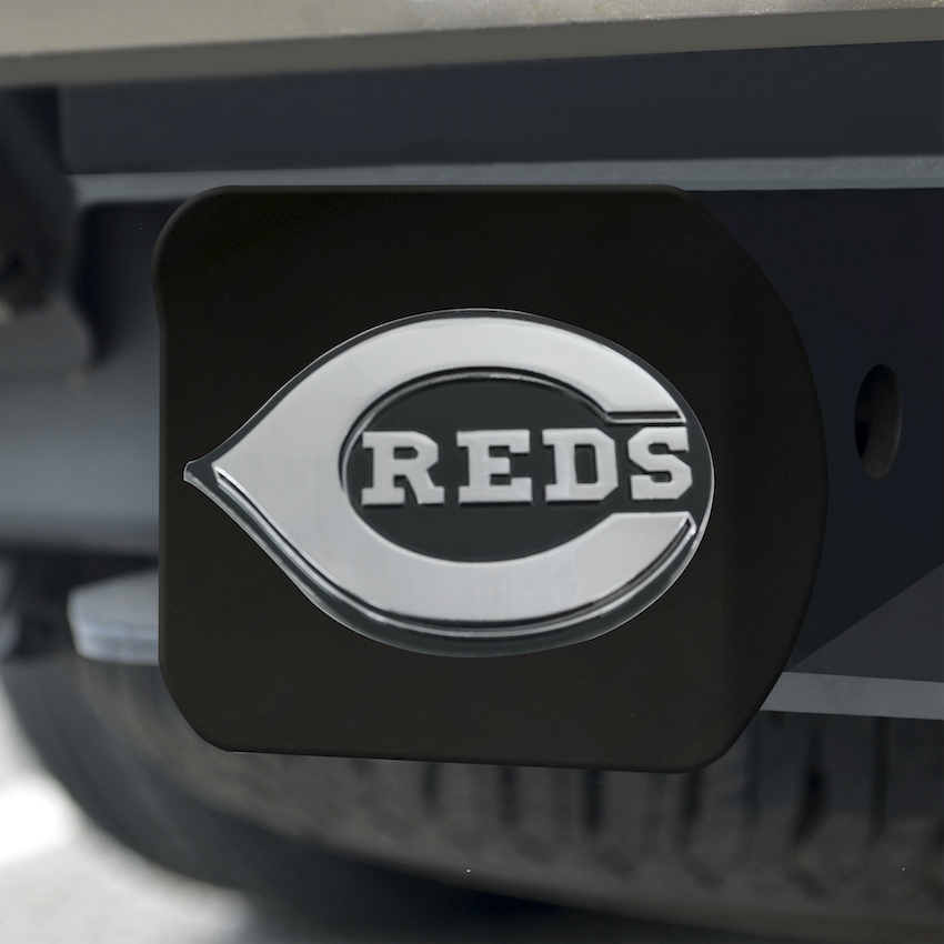 Cincinnati Reds BLACK Trailer Hitch Cover