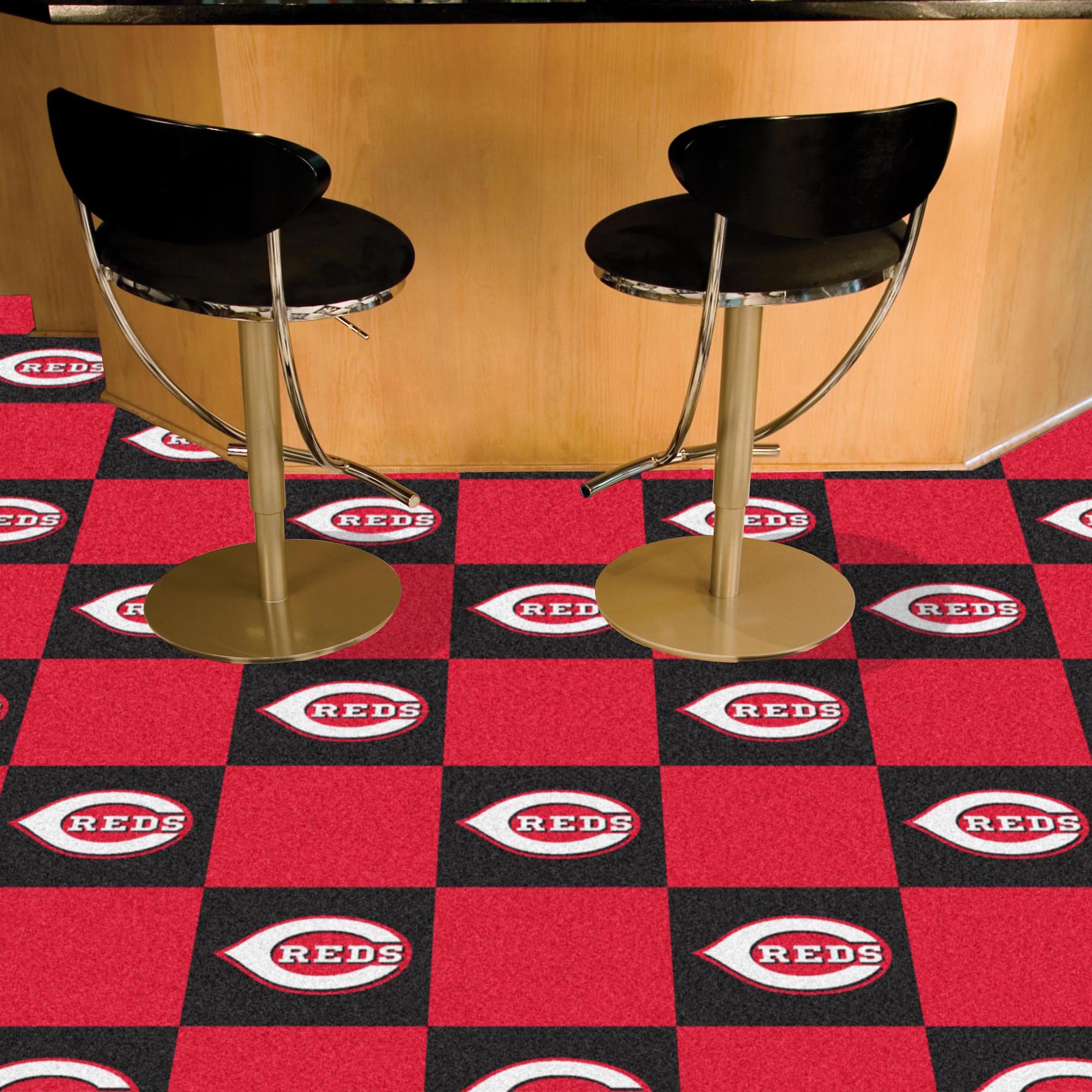 Cincinnati Reds Carpet Tiles 18x18 in.