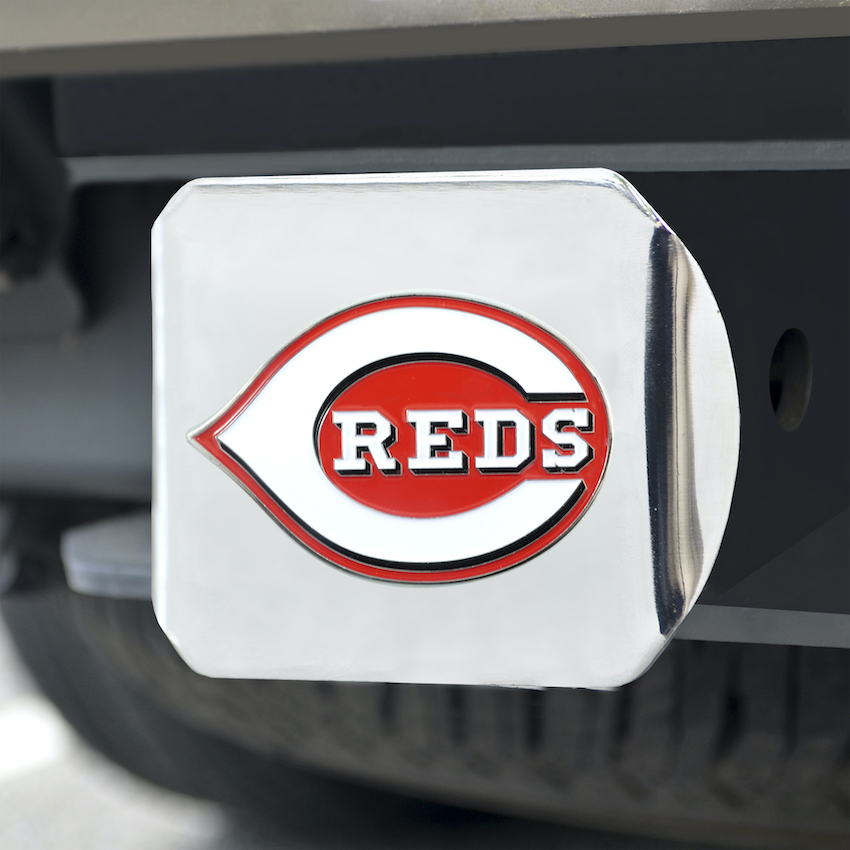 Cincinnati Reds Color Chrome Trailer Hitch Cover