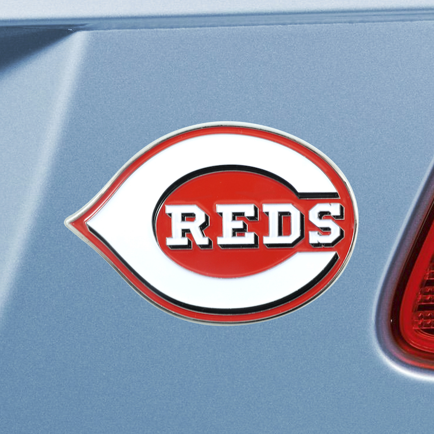 Cincinnati Reds Color Metal Auto Emblem