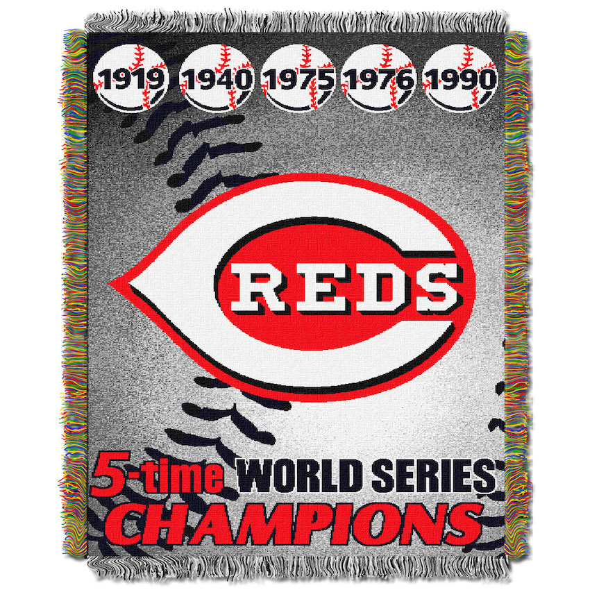 Cincinnati Reds Commemorative World Series Tapestry Throw