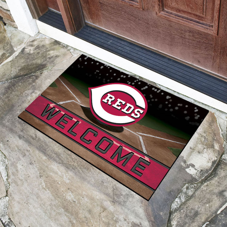 Cincinnati Reds Recycled Crumb Rubber Door Mat