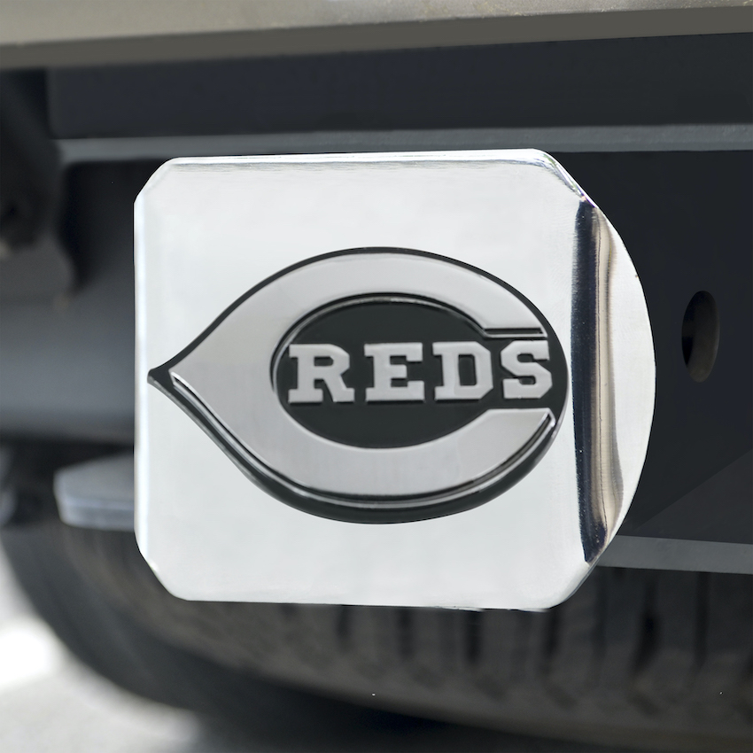 Cincinnati Reds Chrome Trailer Hitch Cover