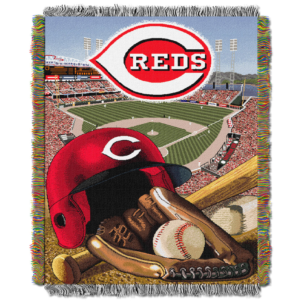 Cincinnati Reds Home Field Advantage Series Tapestry Blanket 48 x 60