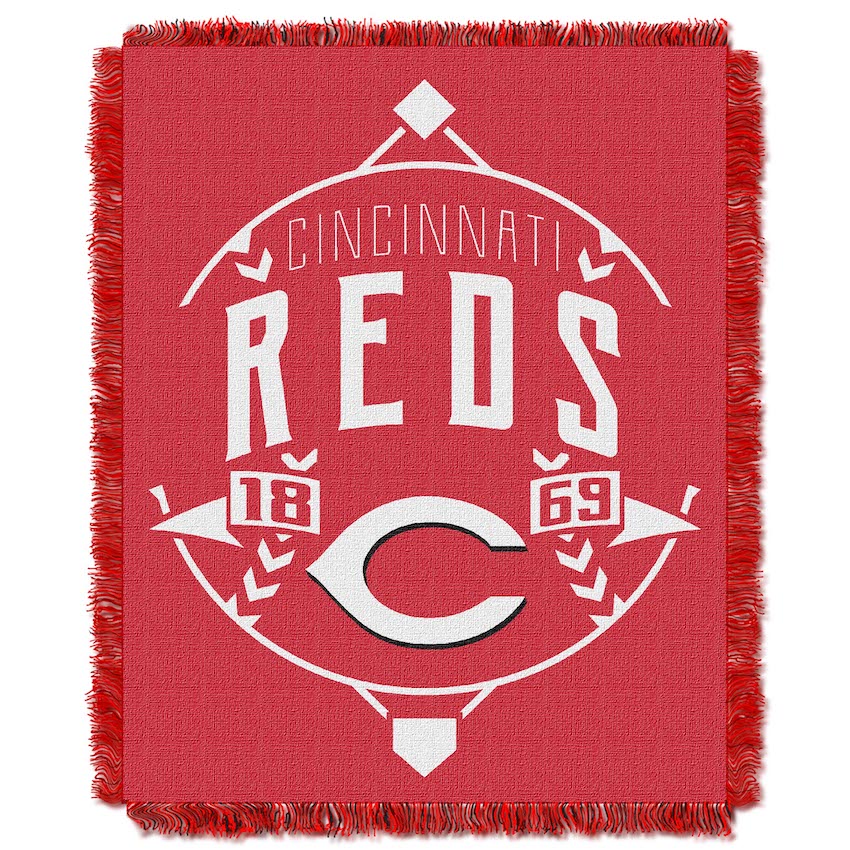 Cincinnati Reds MLB Double Play Tapestry Blanket 48 x 60