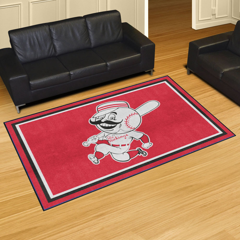 Cincinnati Reds MLBCC Vintage 5x8 Area Rug Throwback Logo