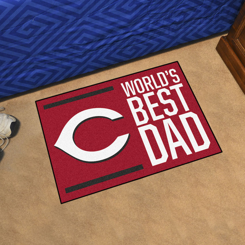 Cincinnati Reds 20 x 30 WORLDS BEST DAD Floor Mat