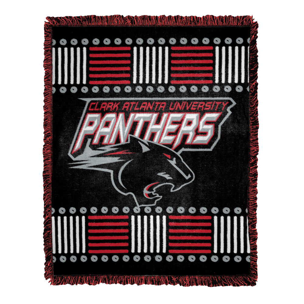 Clark Atlanta Panthers HOMAGE Jacquard Throw Blanket 48 x 60