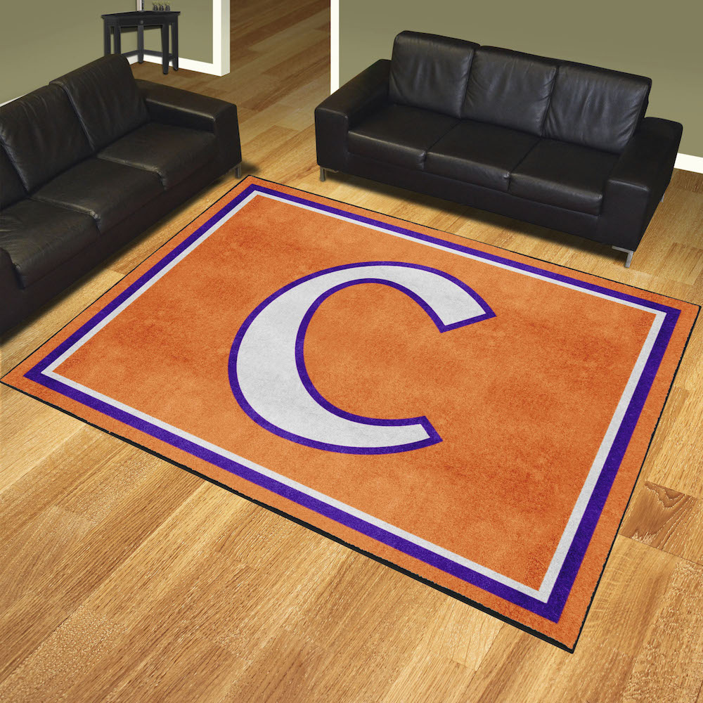 Clemson Tigers Ultra Plush 8x10 Area Rug - 2nd Logo