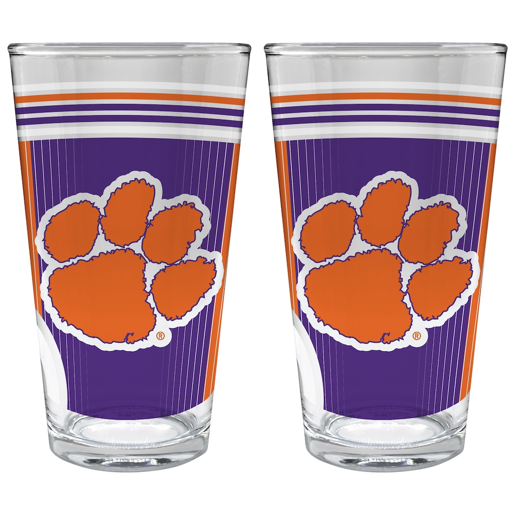 Clemson Tigers COOL VIBES 2 pc Pint Glass Set