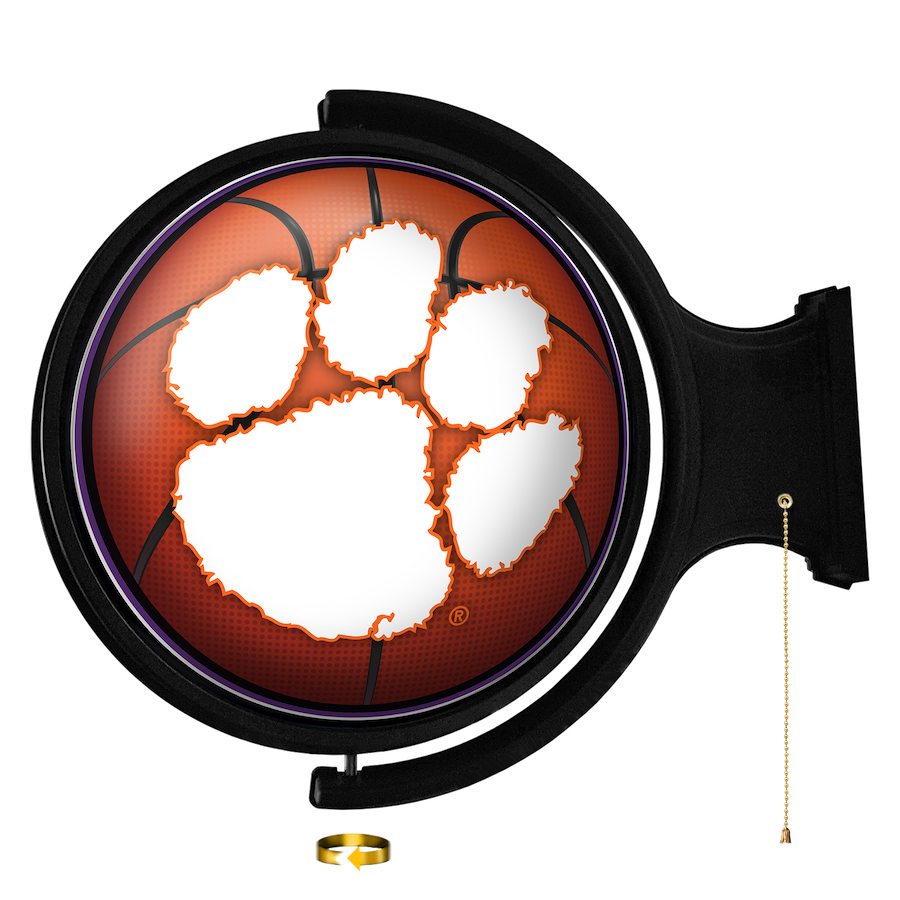 Clemson Tigers LED Rotating Wall Sign ~ BASKETBALL