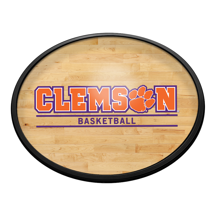 Clemson Tigers HARDWOOD Slimline LED Wall Sign ~ OVAL