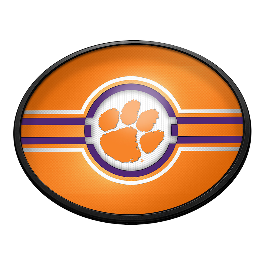 Clemson Tigers Slimline LED Wall Sign ~ OVAL