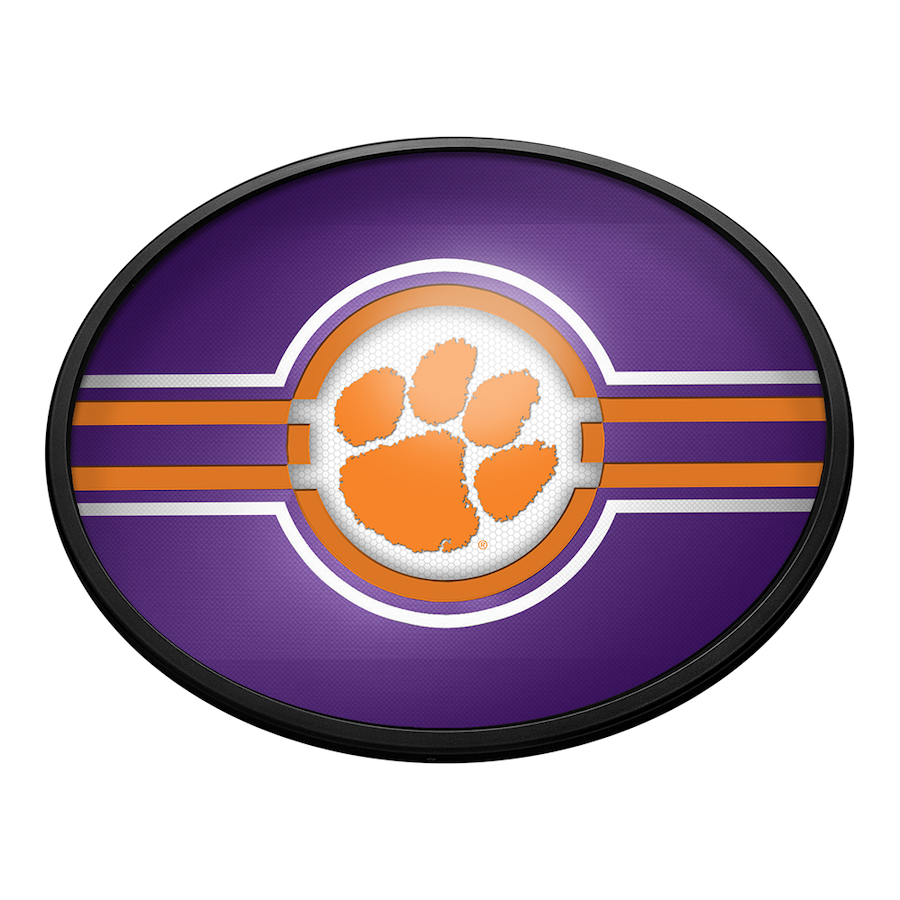 Clemson Tigers Slimline LED Wall Sign ~ OVAL PRIMARY