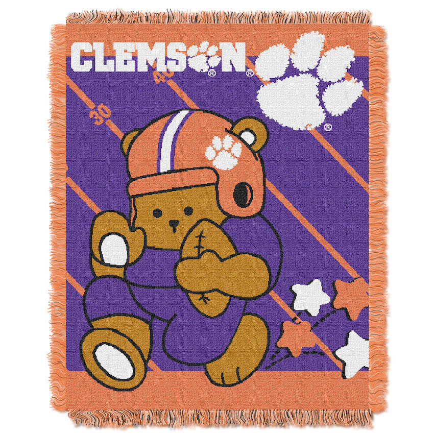 Clemson Tigers Woven Baby Blanket 36 x 48