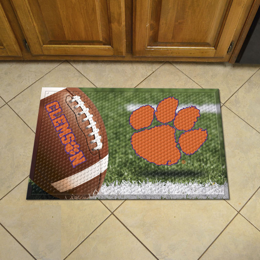 Clemson Tigers Ball Style SCRAPER Door Mat