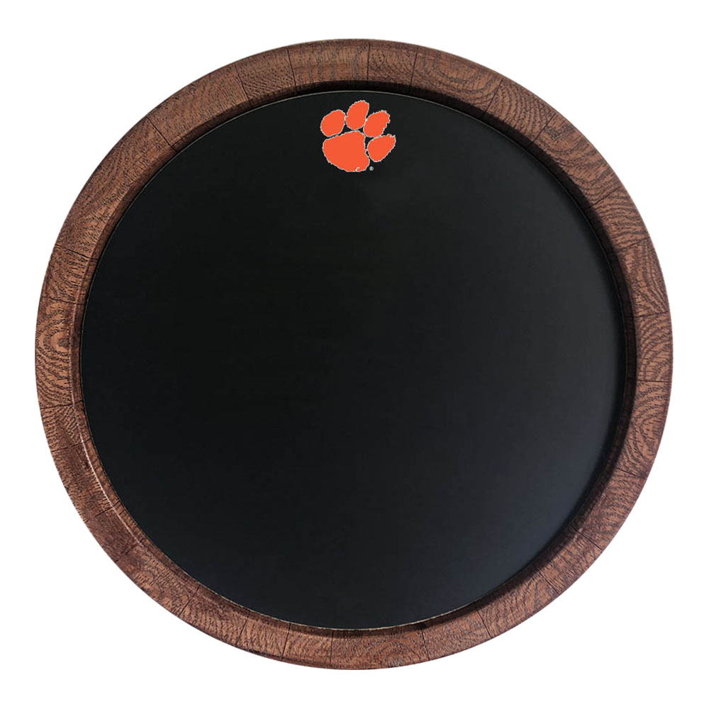 Clemson Tigers Chalkboard FAUX Barrel Top Sign