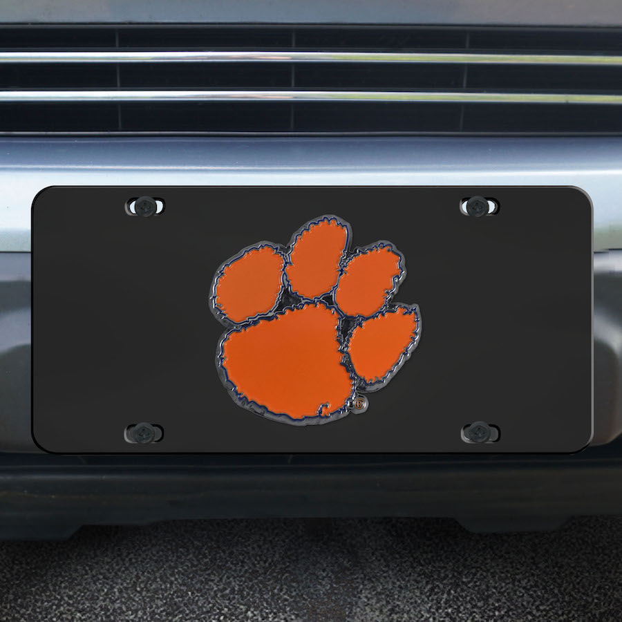 Clemson Tigers Black Die-cast License Plate