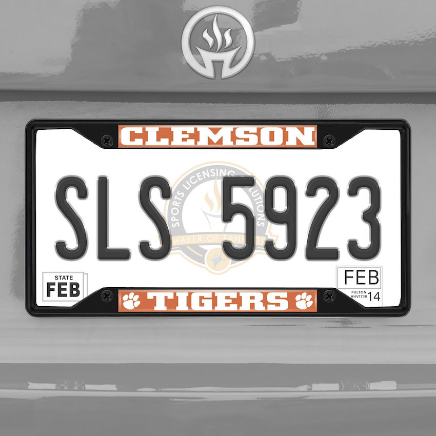 Clemson Tigers Black License Plate Frame