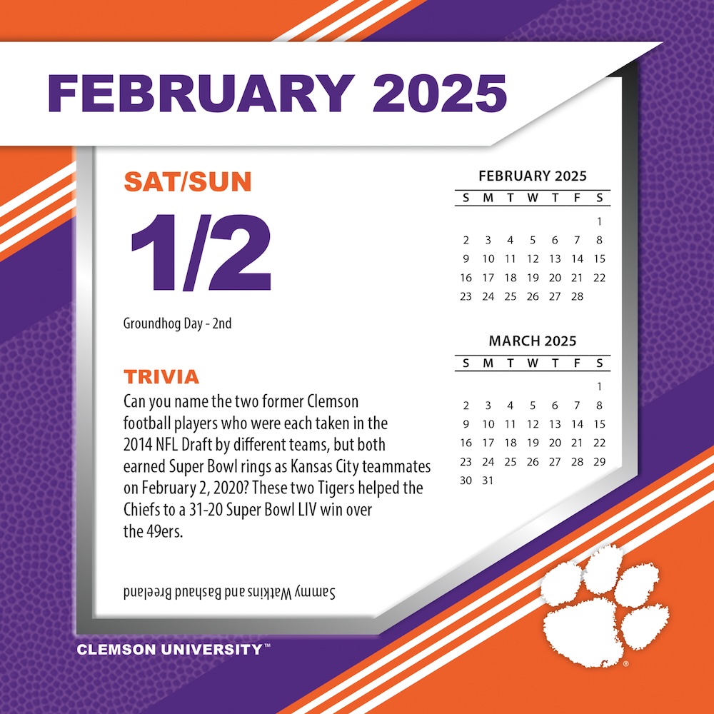 Clemson Tigers 2025 NCAA Page-A-Day Box Calendar