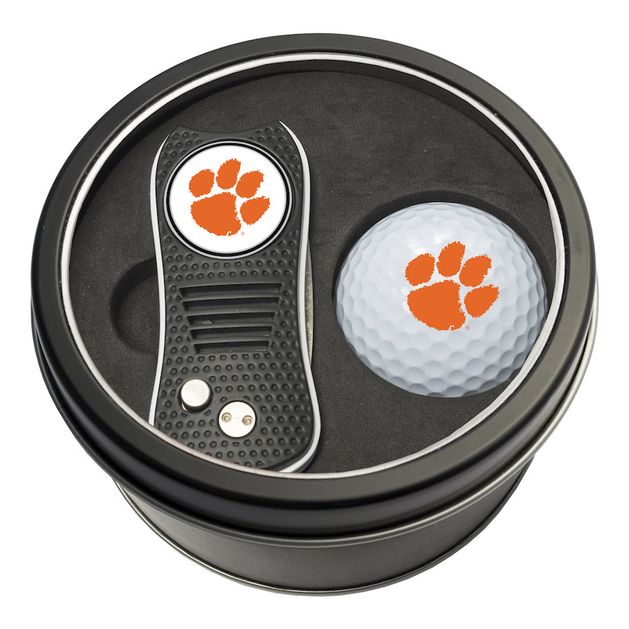 Clemson Tigers Switchblade Divot Tool and Golf Ball Gift Pack