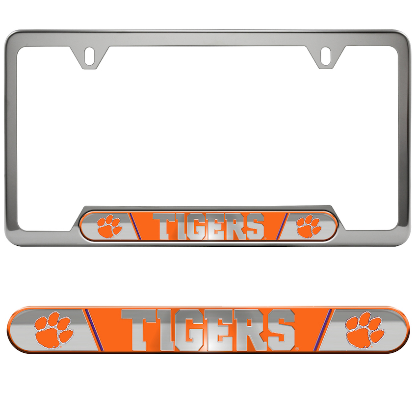 Clemson Tigers Embossed License Plate Frame