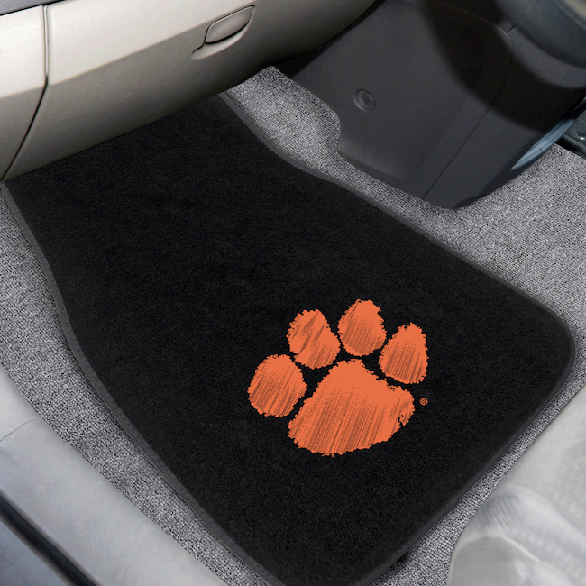 Clemson Tigers Car Floor Mats 17 x 26 Embroidered Pair