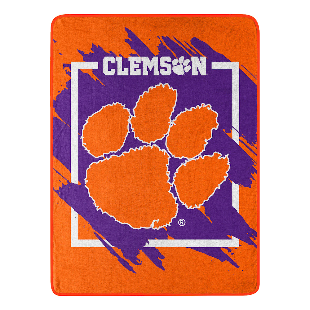 Clemson Tigers Micro Raschel 50 x 60 Team Blanket