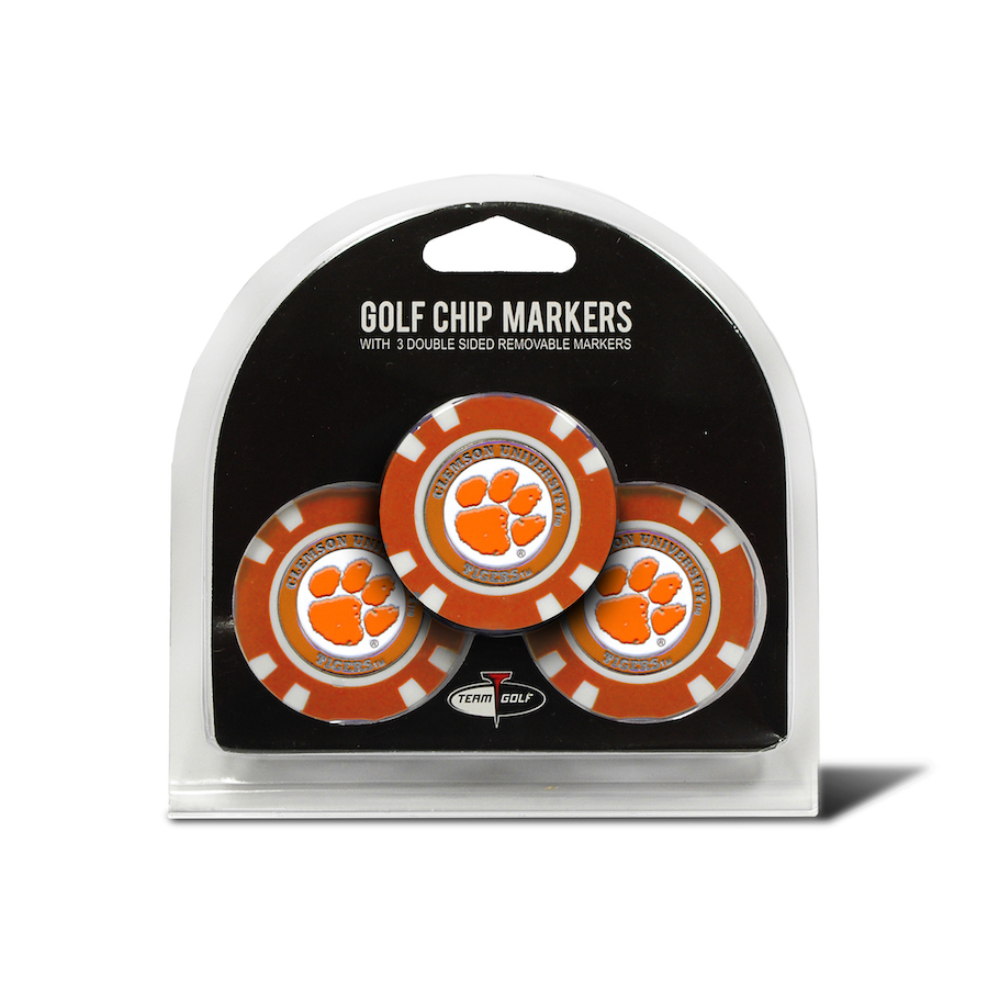 Clemson Tigers 3 Pack Golf Chips