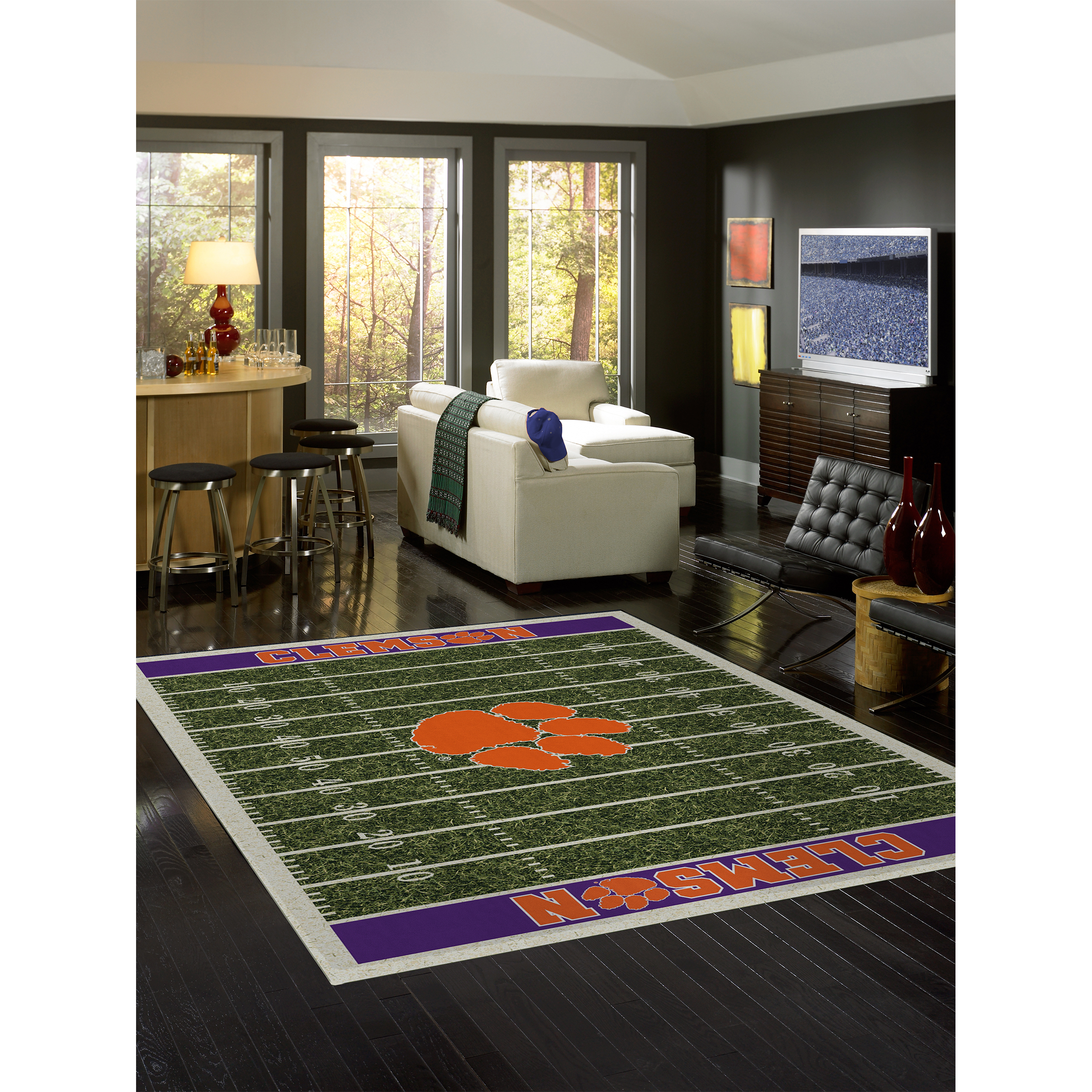 Clemson Tigers 6 X 8 HOMEFIELD Rug