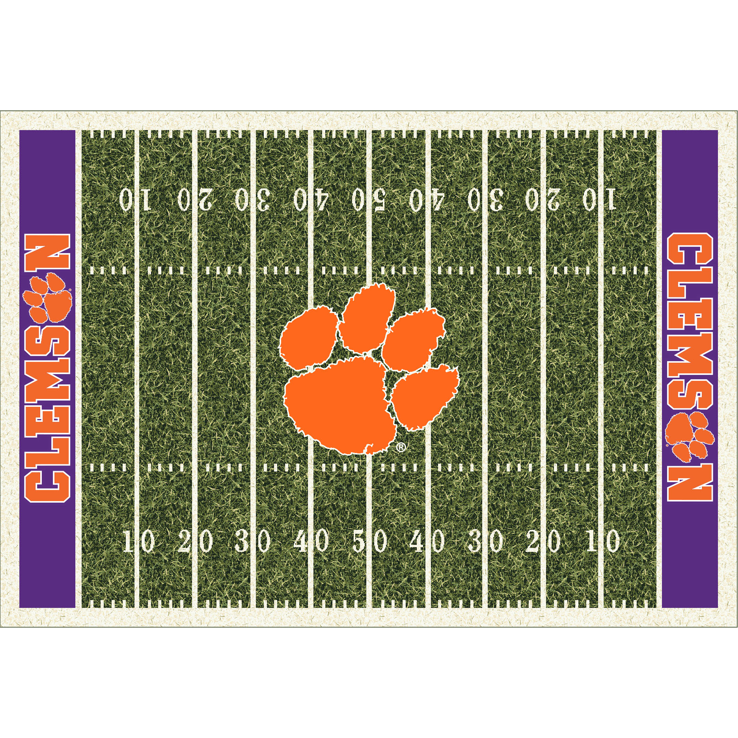 Clemson Tigers 6 X 8 HOMEFIELD Rug