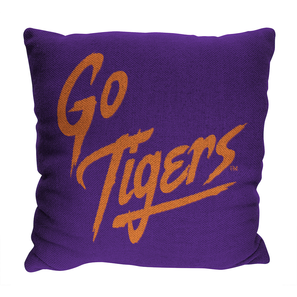 Clemson Tigers Double Sided INVERT Woven Pillow