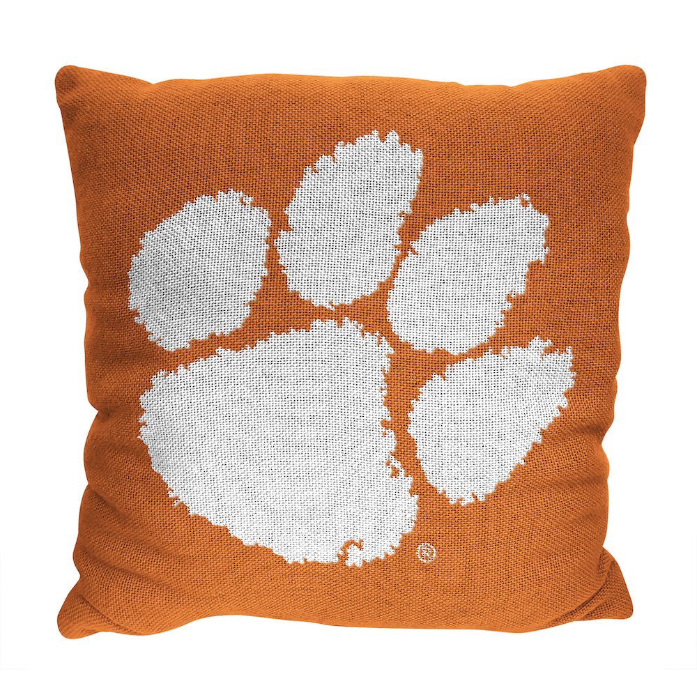 Clemson Tigers Double Sided INVERT Woven Pillow