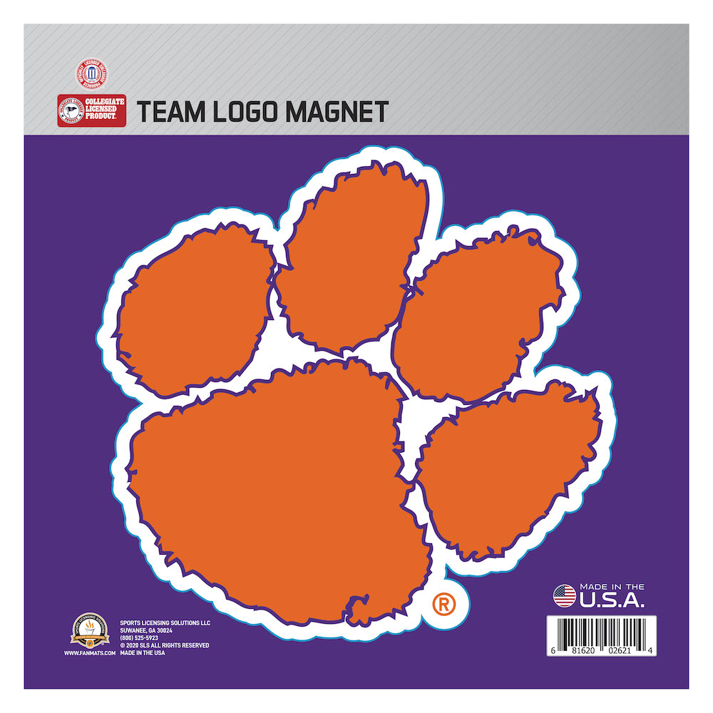 Clemson Tigers Large Team Logo Magnet - Indoor Outdoor