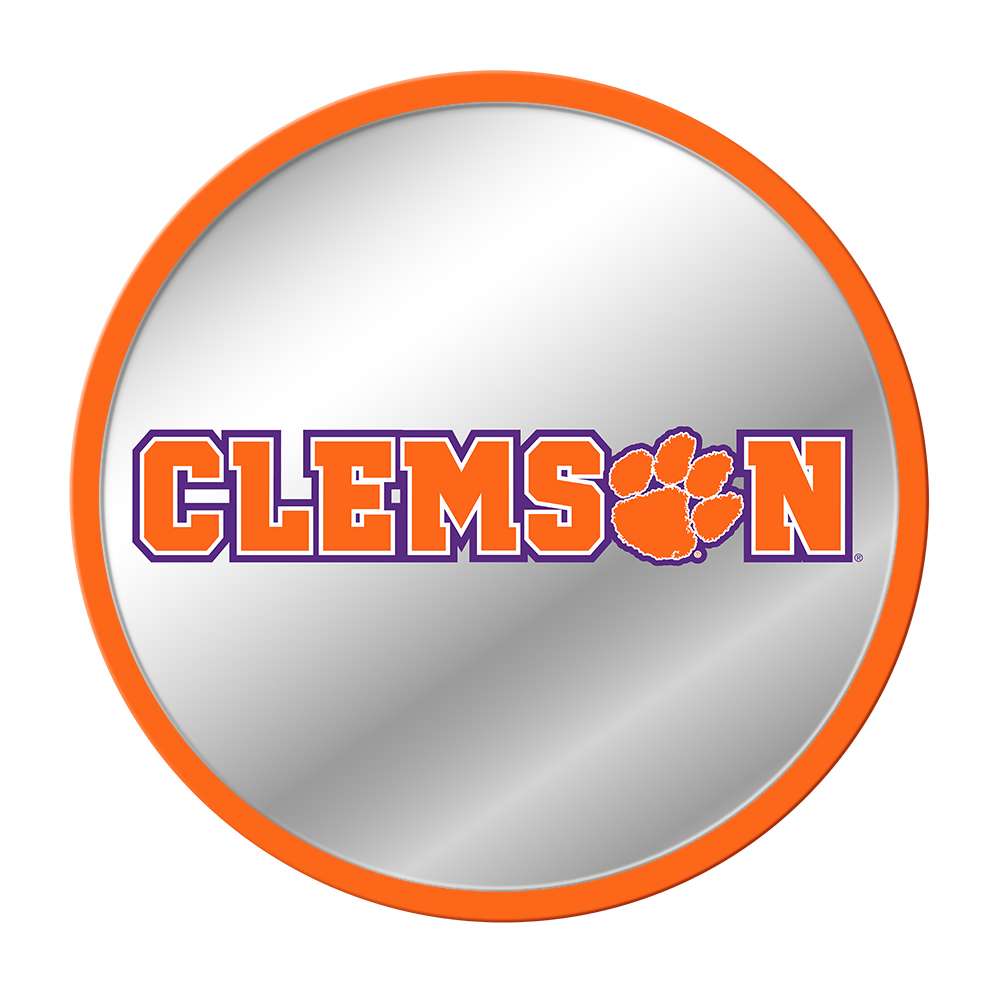 Clemson Tigers Modern Disc Mirrored Wall Sign