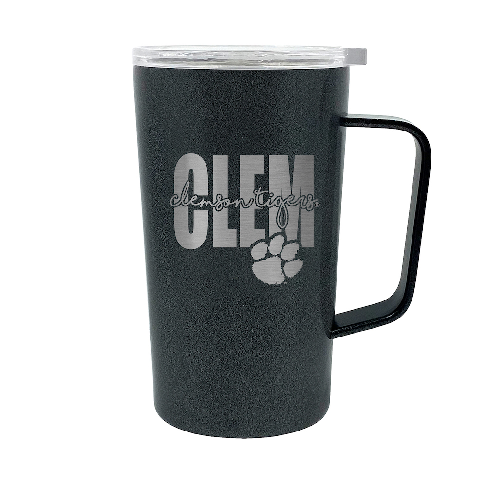 Clemson Tigers 18 oz HUSTLE Travel Mug - ONYX