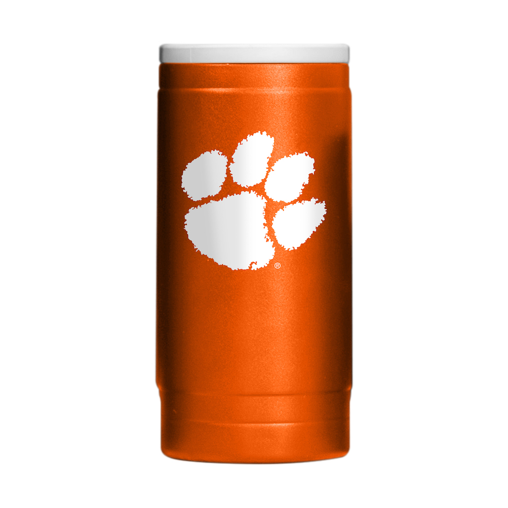 Clemson Tigers Powder Coated 12 oz. Slim Can Coolie