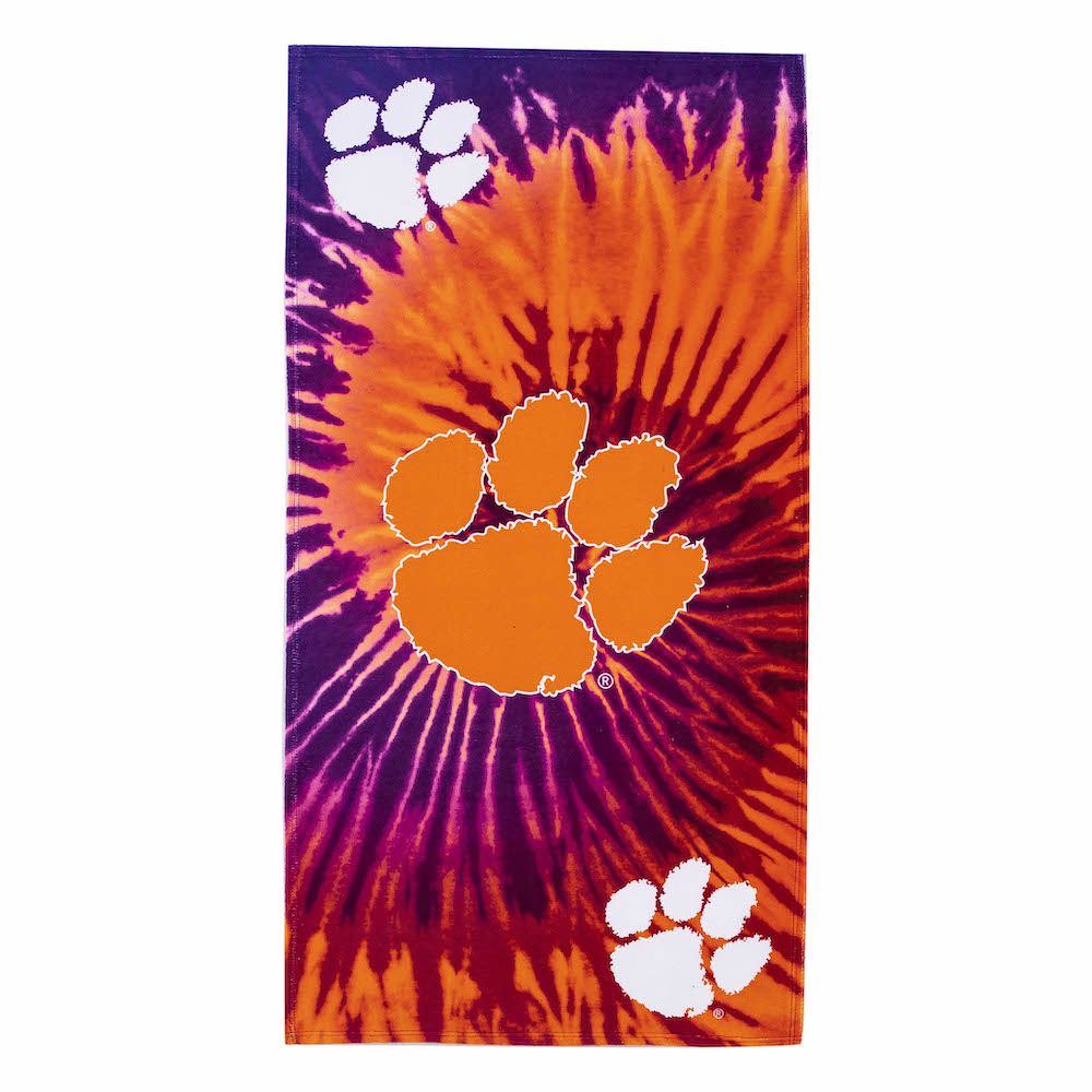 Clemson Tigers Pyschedelic 30x60 Beach Towel