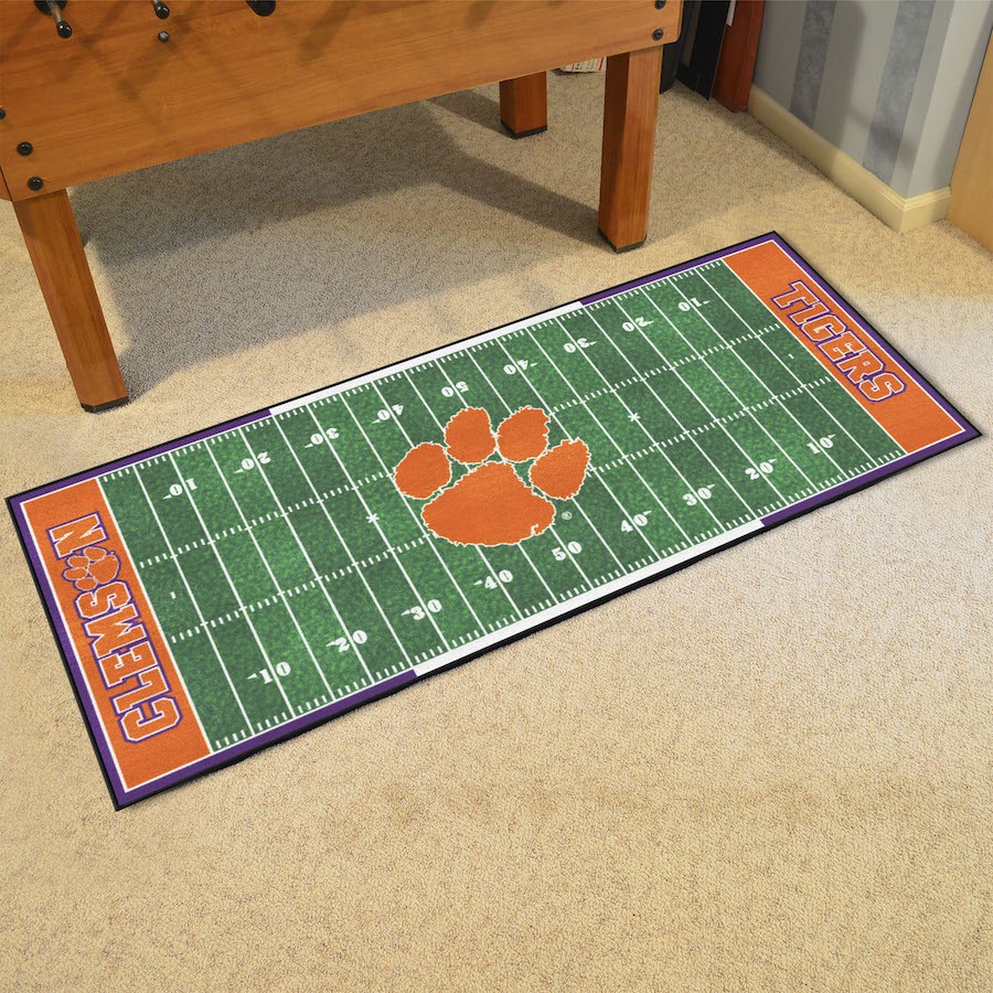 Clemson Tigers 30 x 72 Football Field Carpet Runner