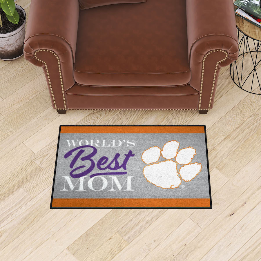 Clemson Tigers 20 x 30 WORLDS BEST MOM Floor Mat