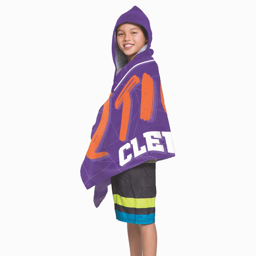 Clemson Tigers Youth Hooded Beach Towel