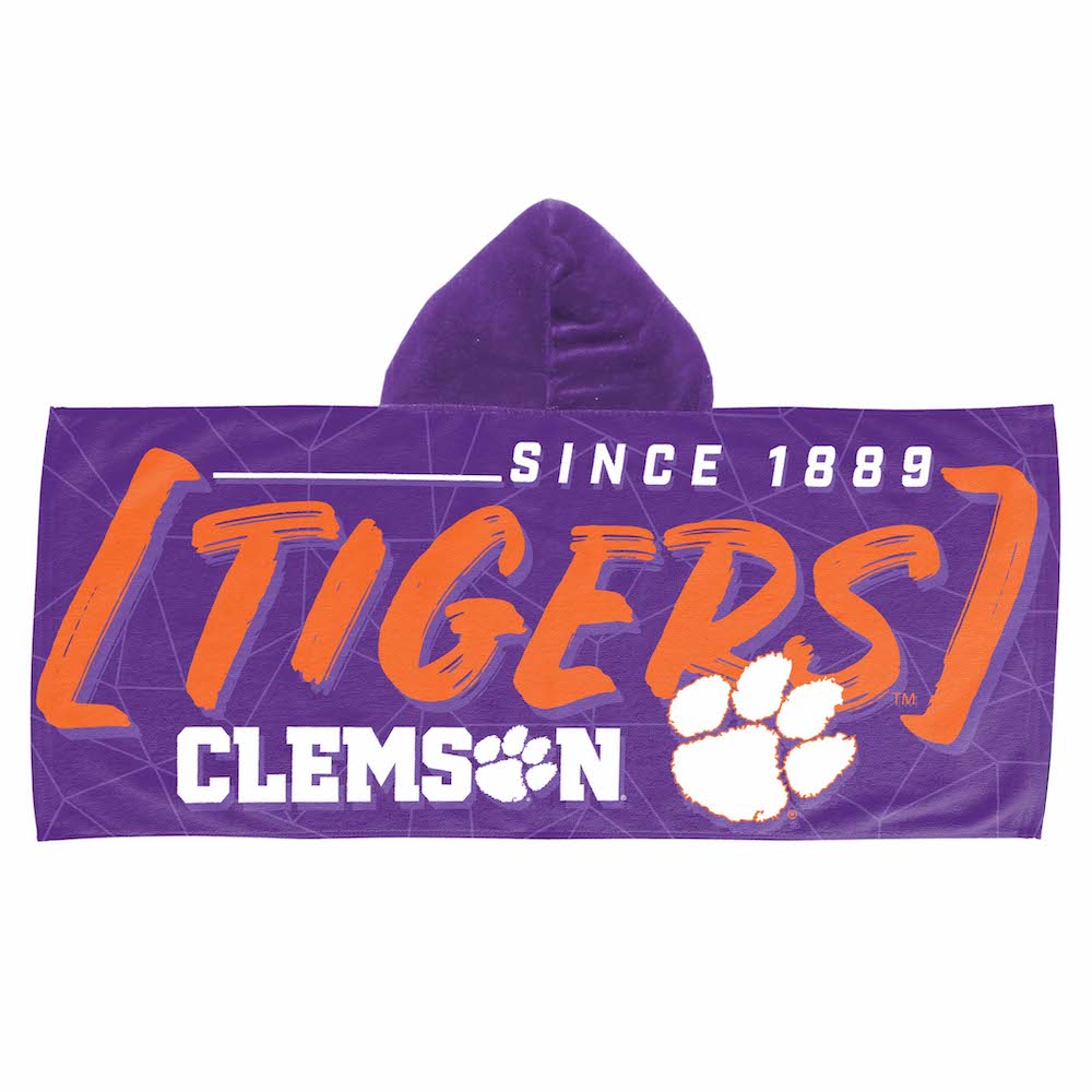 Clemson Tigers Youth Hooded Beach Towel