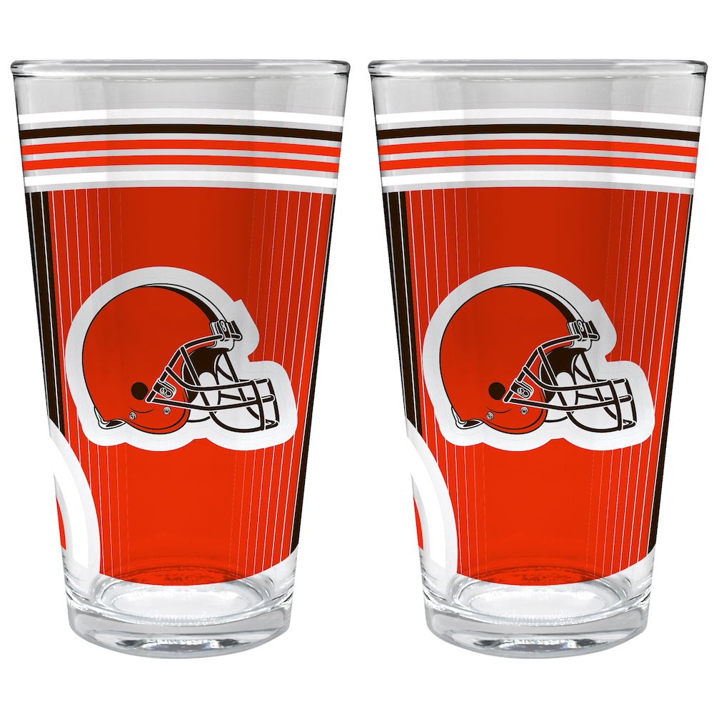 Cleveland Browns COOL VIBES 2 pc Pint Glass Set