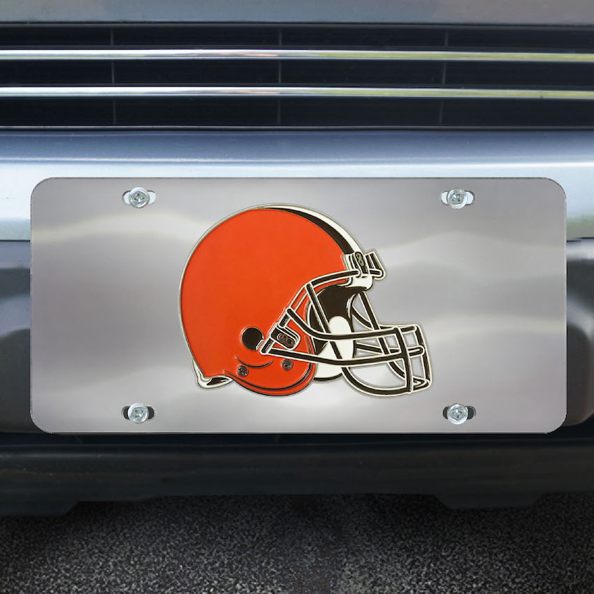 Cleveland Browns Stainless Steel Die-cast License Plate