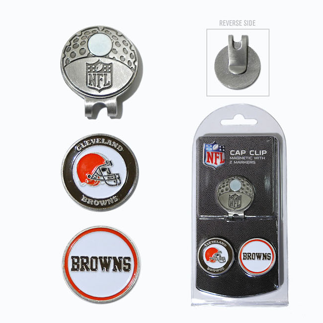 Cleveland Browns Hat Clip With 2 Ball Markers