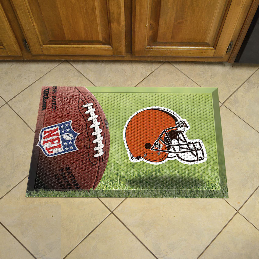 Cleveland Browns Ball Style SCRAPER Door Mat